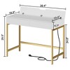 GDFStudio Stefan Modern 2-Drawer Office Desk with 2 Outlets & 2 USB Ports - 3 of 4
