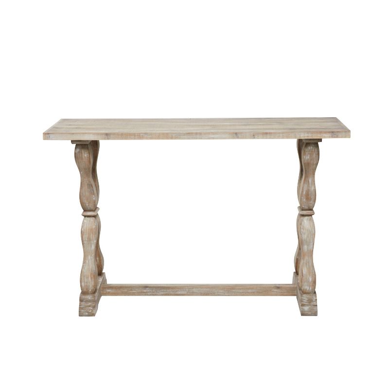 Distressed Farmhouse Wood Console Table Brown - Olivia &#38; May, 3 of 9