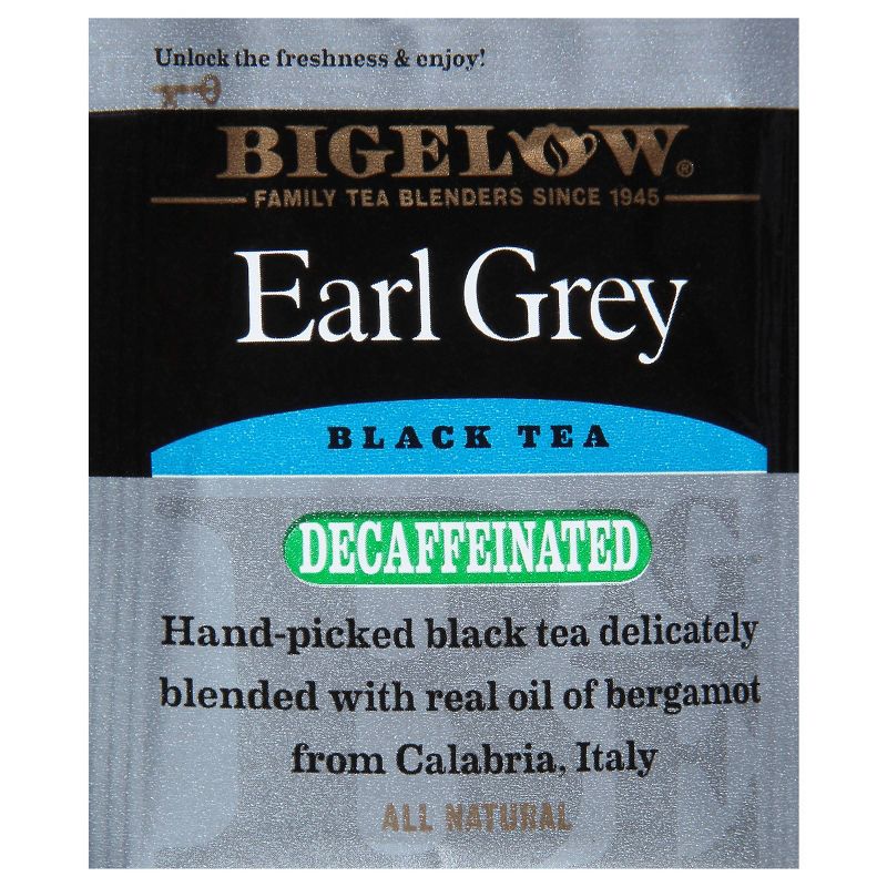 Bigelow Earl Grey Black Tea Bags Decaffeinated - 20ct, 4 of 8