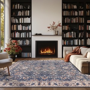 Maxax Machine Printed Vintage Area Rug For Living Room, Hallway Runner, Entryway Rug - 1 of 3