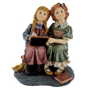 Boyds Bears 4.25 In Amelia & Colleen...Playing School Dollstone Figurines - 1 of 3