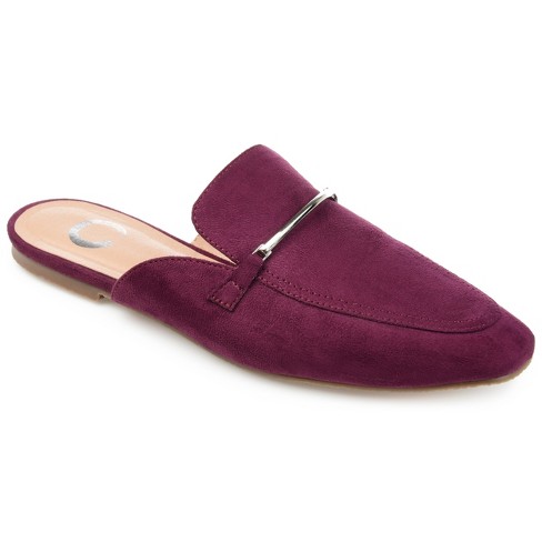 Journee Collection Womens Ameena Slip On Square Toe Mules Flats Purple 8 :  Target