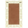 vidaXL Hand Carved Mirror White 31.5"x19.7" Solid Mango Wood - 3 of 4