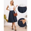 INSPIRE CHIC Women's Pleated High Waisted Vintage A-Line Business Casual Midi Skirts - 2 of 4