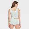 Women's Lace Trim Ribbed Pajama Tank Top - Colsie™ - 3 of 3