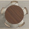 Wooakway 30"H Round Wood Dining Table Kitchen Table Conference Table with 4 Legs - 4 of 4