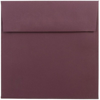 JAM Paper 6 x 6 Square Invitation Envelopes Burgundy 36395838