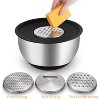Itopfox 5-Piece Stainless Steel Mixing Bowls Set with Airtight Lids, Graters & Non-Slip Bottoms for Kitchen Mixing & Serving - 3 of 4