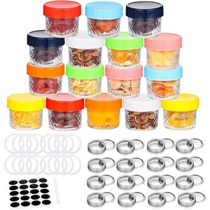 Acekool 16 Pack Mini Mason Jars, 4oz Glass Canning Jars with Lids and Bands, Small Jars for Jam, Honey, Spice, DIY & Decor - 1 of 4