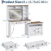 Vanity Desk with Mirror and Adjustable Lights, Makeup Vanity Desk with Drawers, Built-in Power Outlet & USB, Makeup Table for Bedroom - 2 of 4