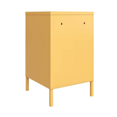Novogratz Yellow Metal Locker End Table with Storage