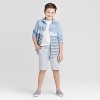 Boys' Playwear 'At the Knee' Pull-On Shorts - Cat & Jack™ Light Gray XL Husky - 3 of 3