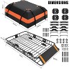 Acekool 64" Roof Cargo Basket & Bag | 21 Cu Ft Storage | Lock Included | 200LB Capacity SUV/Truck Carrier - 3 of 4