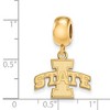 Black Bow Jewelry 14k Yellow Gold Plated Sterling Silver Iowa State Cyclones NCAA Bead Charm - 2 of 3