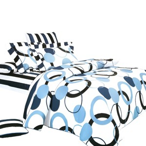Slickblue 300 Thread Count Cotton Sheet Set - Fitted, Flat Sheets & Pillowcases, 14-Inch Deep Pocket, 4 Sizes, 5 Designs - 1 of 3