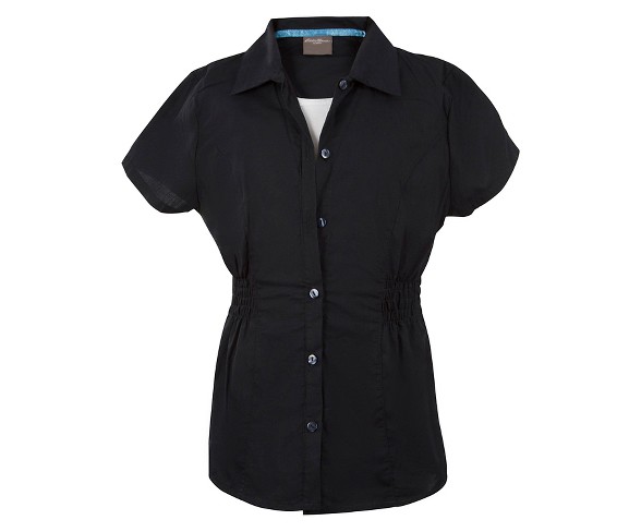 Eddie Bauer Girls' Twofer Knit Blouse - Navy 10-12