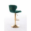 CAVINAS 25"-33"Chic Velvet Bar Stools Counter Height,Set of 2,360°Swivel Barstools with Adjustable Lifting,Back Tufted&Chrome Footrest - 4 of 4