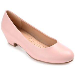 Journee Womens Saar Comfort Insole Round Toe Kitten Heel Pumps - 1 of 4