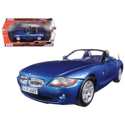 BMW Z4 Convertible Blue Metallic 1/24 Diecast Model Car by Motormax