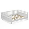 PDTEND Wood  Low Profile Platform Bed for Kids with Rails - 2 of 4