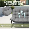 Crestlive Products Outdoor Loveseat with Soft Cushion for Balcony, Poolside, Backyard, Porch - 4 of 4