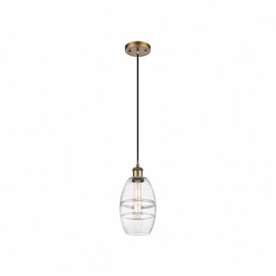 Vaz - 1 Light Cord Hung Mini Pendant In Industrial Style-8.13 Inches Tall and 5.88 Inches Wide