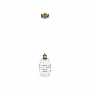 Vaz - 1 Light Cord Hung Mini Pendant In Industrial Style-8.13 Inches Tall and 5.88 Inches Wide - 1 of 1