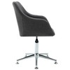 vidaXL Swivel Office Chair Dark Gray Fabric - 3 of 4