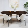 67 inch V-shaped Base Oval Natural Wood Color Dining Table with 6 Dining chairs Suitable for Dining Room and Living Room - 2 of 4