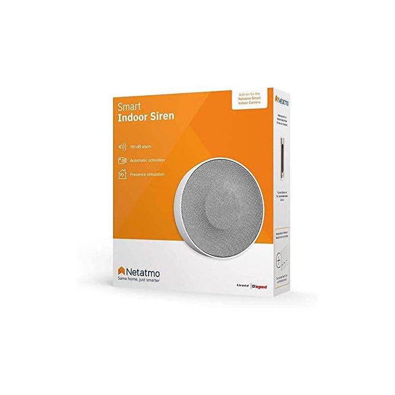 Netatmo Smart Indoor Siren Wireless 110 Decibel Siren Auto Arm & Disarm Easy Installation Can Be Powered With Batteries Or Hard Wired Model NIS01US, 2 of 6