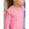 RuffleButts Girls UPF50+ Skirted Flutter Long Sleeve Rash Guard Bikini - 4 of 4