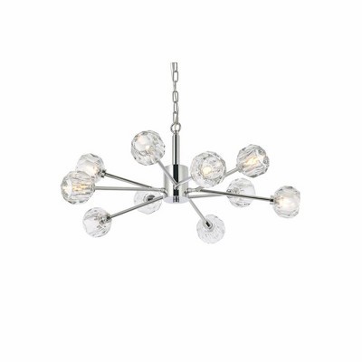 Graham Chrome 10-Light Crystal LED Pendant
