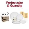 Smarty Had A Party Clear Flat Round Plastic Tableware Set - 120 Sets - 3 of 4