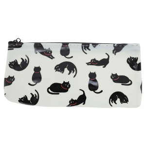 Unique Bargains Cat-Pattern Spacious Stationery Bag with Zipper for Teen Girls Boy Office Men Women - 1 of 4