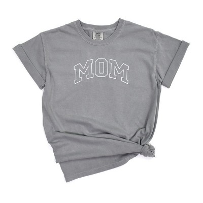 Simply Sage Market Women's Embroidered Mom Varsity Outline Short Sleeve Garment Dyed Tee