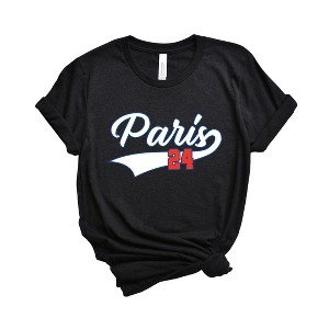 Simply Sage Market Women's Paris 24 Cursive Short Sleeve Graphic Tee - 1 of 4