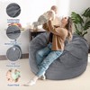 Bean Bag Chair, Giant Bean Bag Bed for Adults, Convertible Bean Bag Chair Bed from Beanbag to Floor Mattress - 4 of 4