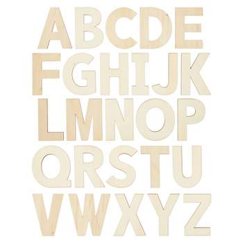 Bright Creations 26 Pieces Big Wooden Letters For Craft Projects, 6-inch  Wood Alphabet Abcs For Wall Decorations, 1/4-inch Thick, White : Target