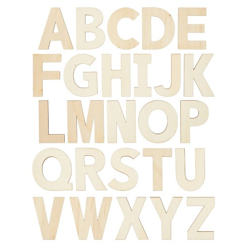  White Unfinished Wood Letters, 4 Inch Wooden Letters