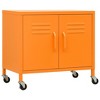 VidaXL Storage Cabinet Orange 23.6"x13.8"x22" Steel - 2 of 4