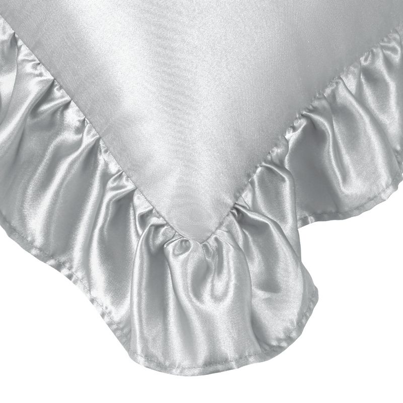 PiccoCasa Satin Retro Silky with Ruffle Luxury Envelope Closure Pillowcases 2 Pcs, 4 of 7