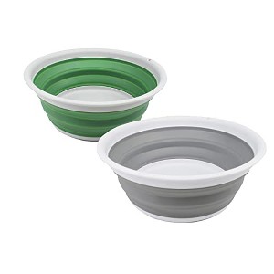SAMMART 7.5L (1.98 Gallon) Collapsible Wash Tub - Foldable Dish Tub Set of 2 - 1 of 4