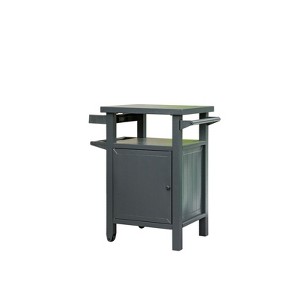 FONTOI Kitchen and Dining Cabinets Sideboard Buffet Server Table，Kitchen Doors Storage Cabinet with Shelf, Blue, 29.92"*20.31"*35.51" - 1 of 3