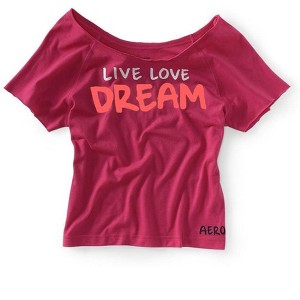 Aeropostale Womens Raglan Yoga Pajama Sleep T-shirt - 1 of 1