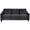 GDFStudio Aldrich Mid-century Modern 3 Piece Velvet Upholstered Sofa Set - 4 of 4