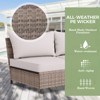 EAGLE PEAK Coastal Vista Curved Outdoor Wicker Sofa with Cushions, Patio Furniture Sets Outdoor Sectional Patio Conversation Set - 4 of 4