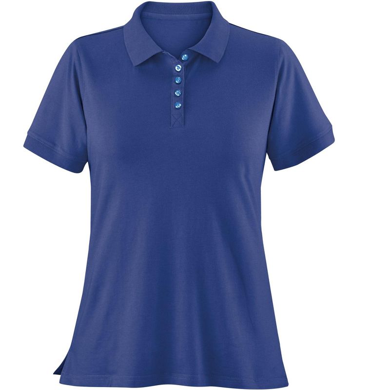 Collections Etc Ladies Soft Knit Polo, 2 of 5