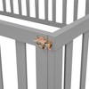 Bellemave Full Size Wood Daybed  Frame with Fence, Gray - 4 of 4