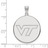 Black Bow Jewelry 14k White Gold Virginia Tech Hokies NCAA Extra Large Pendant - 2 of 3