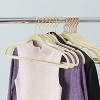 VECELO 30/50/60/100 pk Velvet Clothes Hangers Non Slip & Space-Saving Clothes Hangers with Finger Clips & Tie Rack 9 Color - 2 of 4